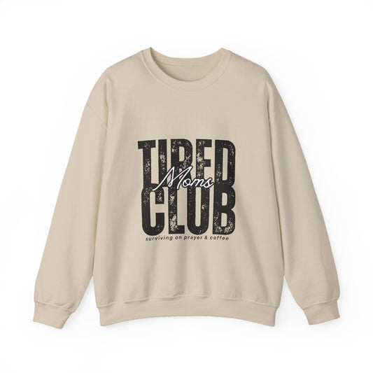 Tired Moms Club Sweatshirt - Cozy Gift for Coffee Lovers, Mothers Day, New Mom, Lounge Wear, Relaxing Outfit