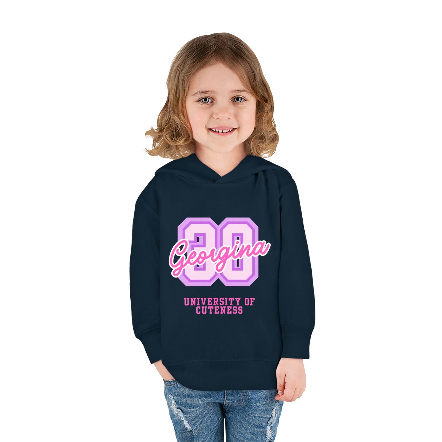 University of Cuteness Toddler Pullover Fleece Hoodie, Cute Kids Hoodie, Personalized Baby Sweatshirt, Toddler Gift, Cozy Kids Clothing
