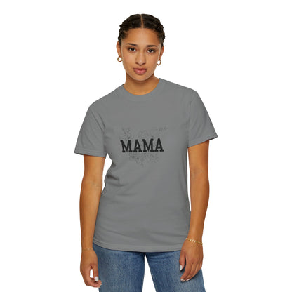 Mama Floral T‑Shirt — Distressed Script Mom Tee for Mother's Day