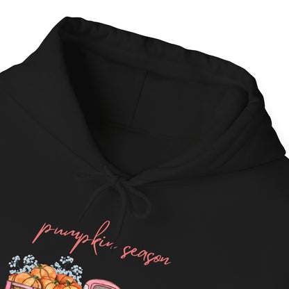 Pumpkin Season Hoodie with Vintage Truck Design | Fall Sweatshirt