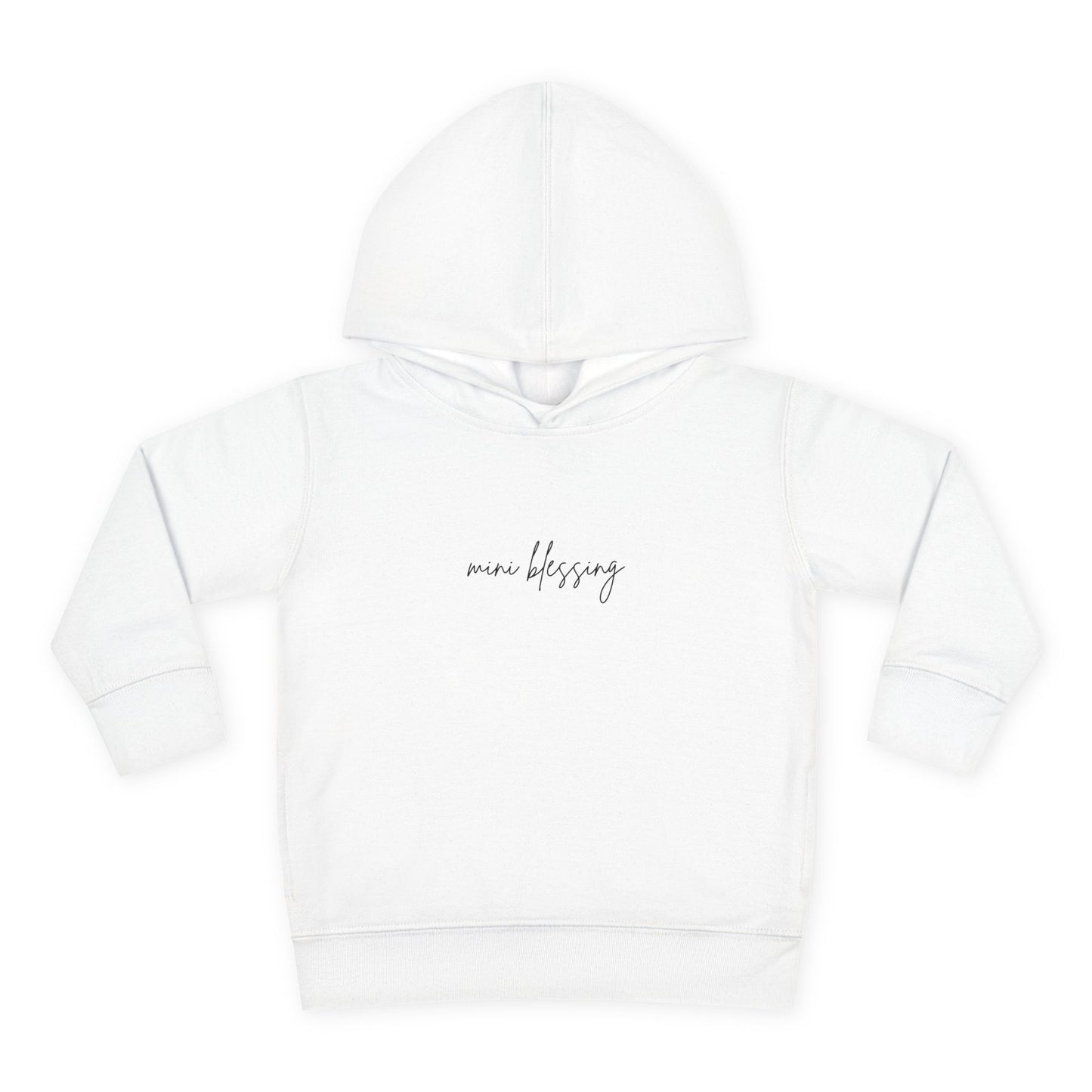 'mini blessing' Toddler Hoodie — Soft White Pullover Fleece for Baby Gifts & Newborn Photos