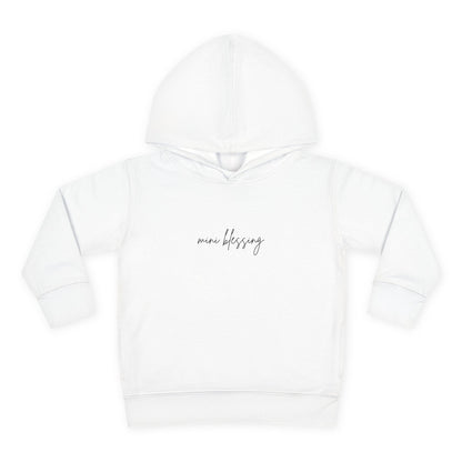 'mini blessing' Toddler Hoodie — Soft White Pullover Fleece for Baby Gifts & Newborn Photos