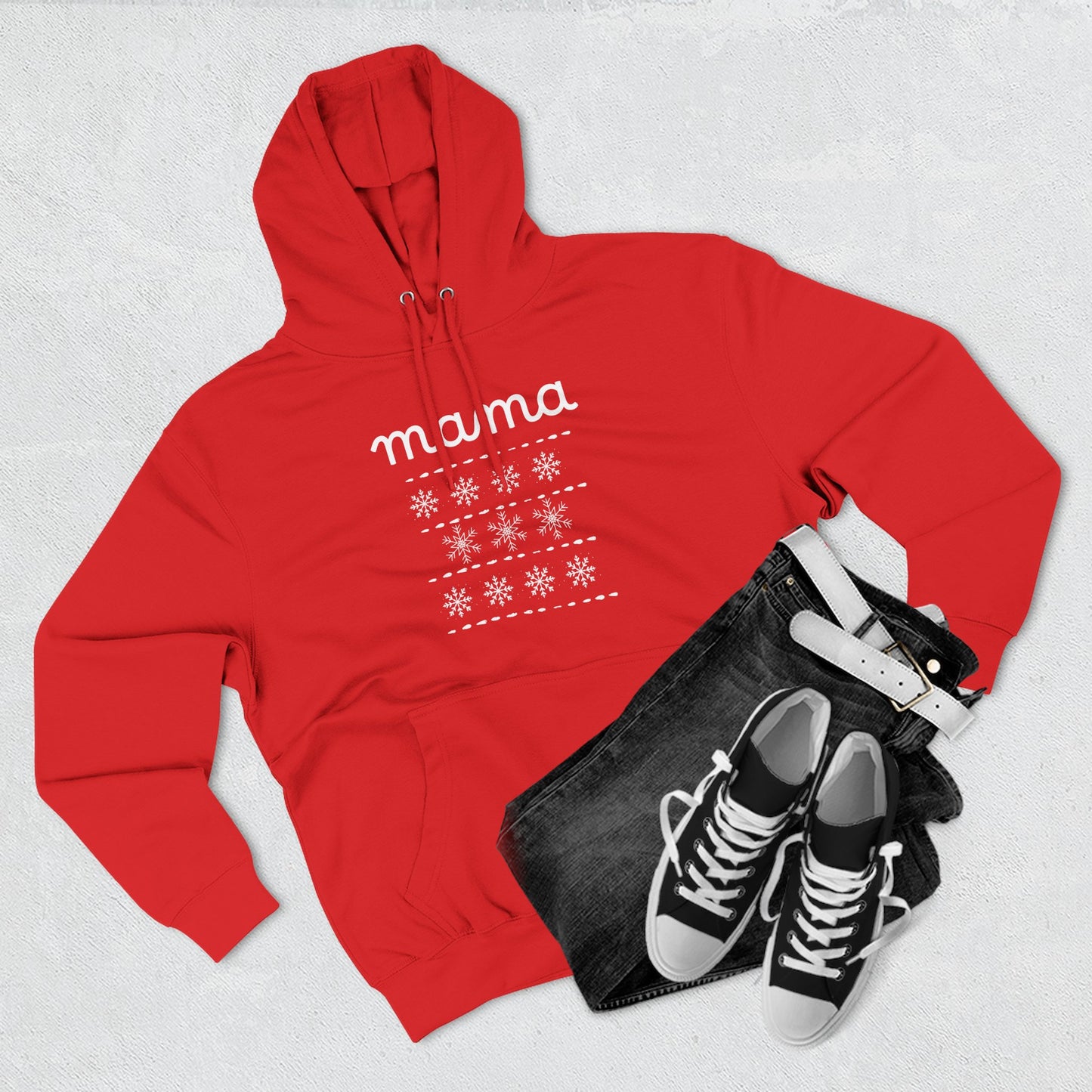 Christmas Mama Three-Panel Fleece Hoodie