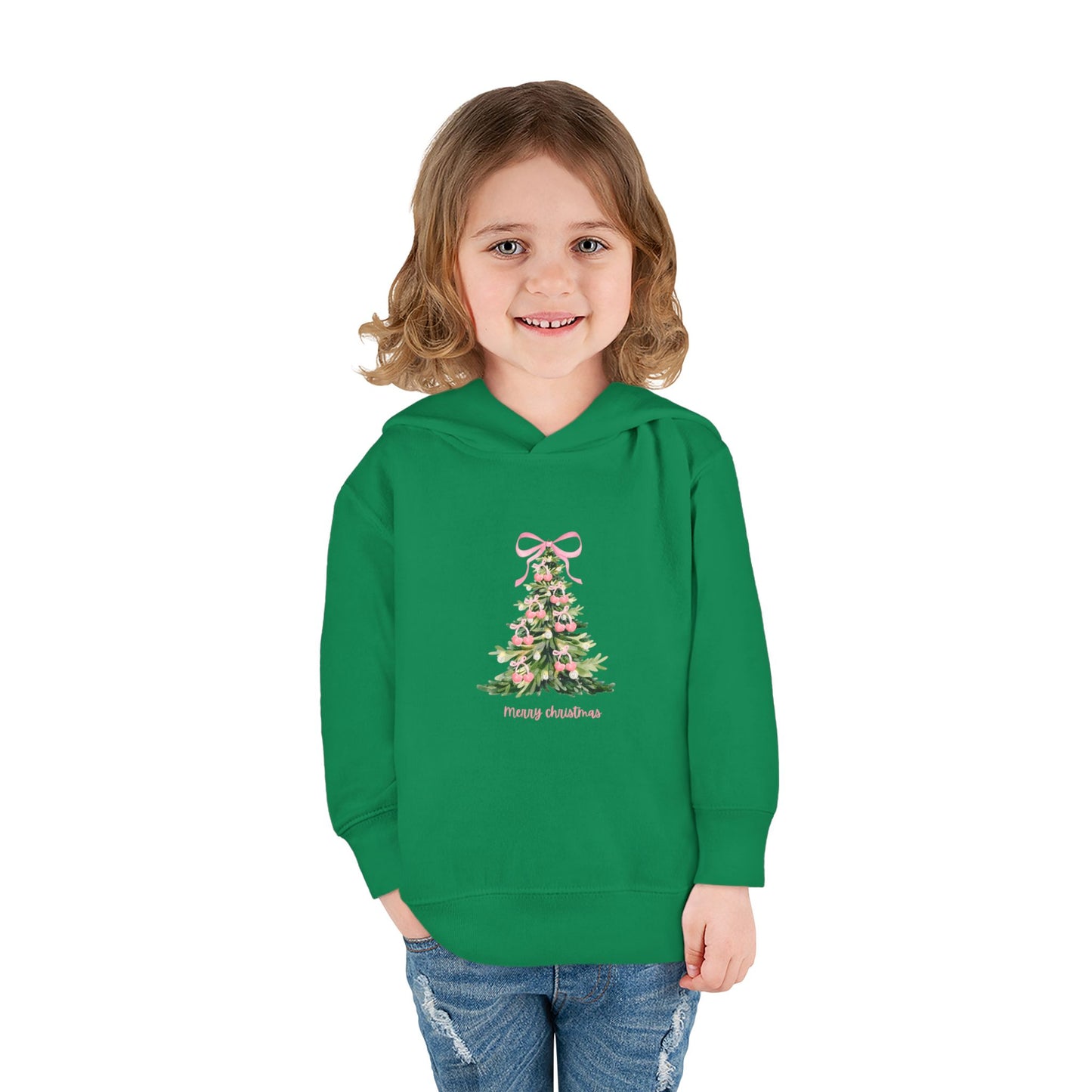 Christmas Tree Pink Cherries Toddler Hoodie