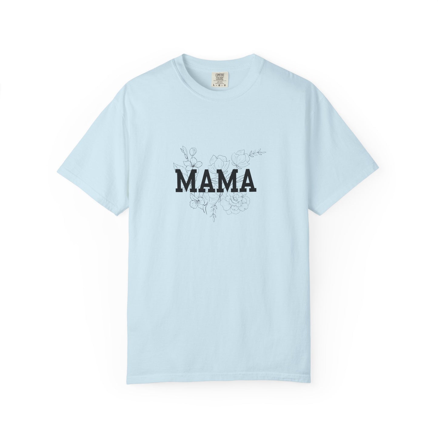Mama Floral T‑Shirt — Distressed Script Mom Tee for Mother's Day