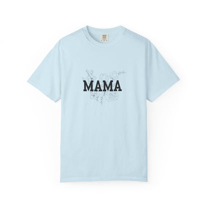 Mama Floral T‑Shirt — Distressed Script Mom Tee for Mother's Day