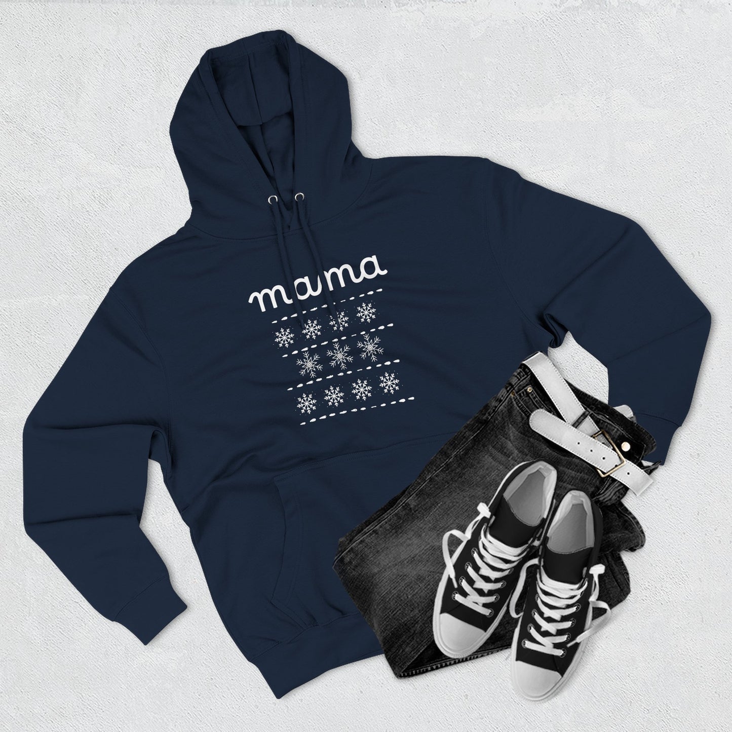 Christmas Mama Three-Panel Fleece Hoodie