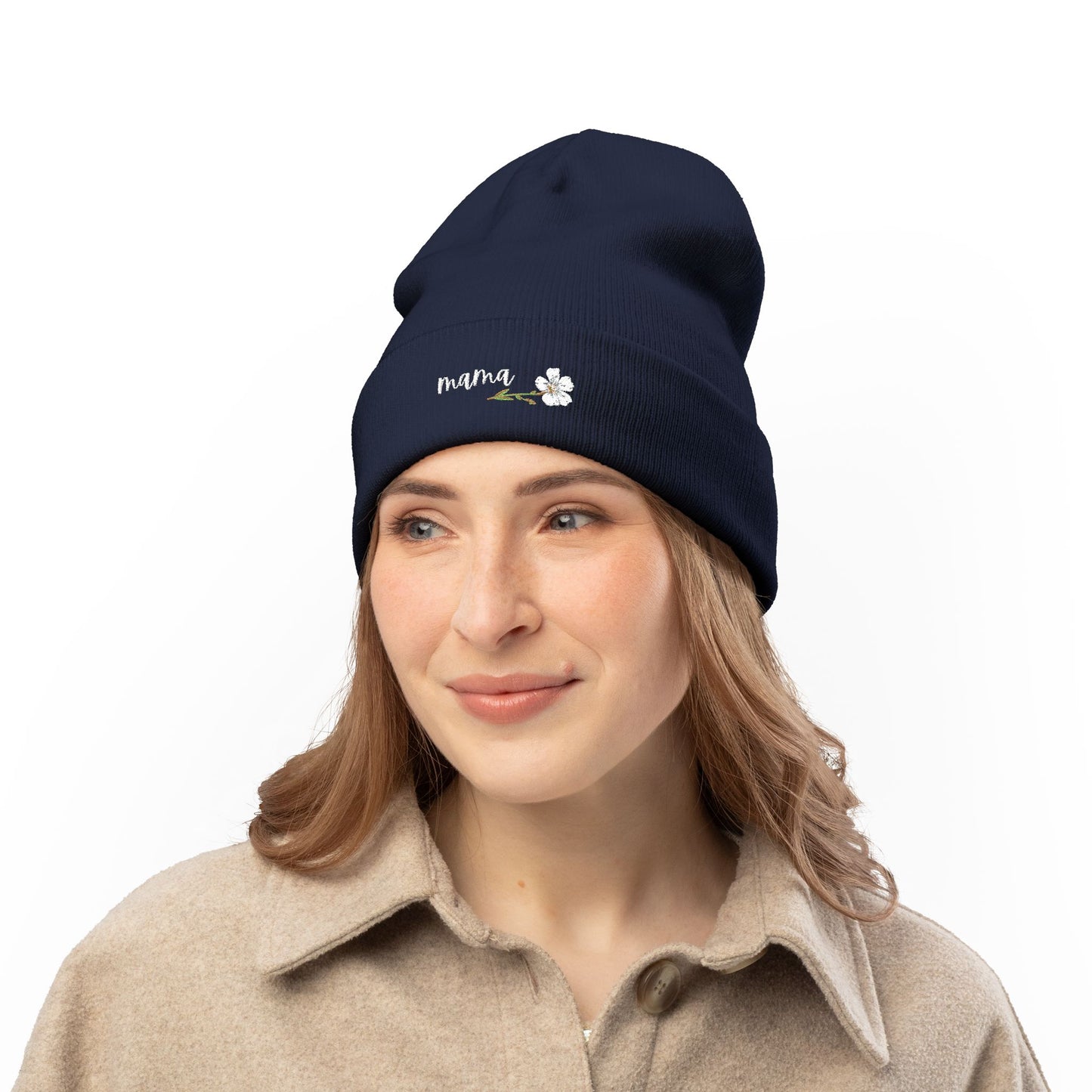 MaMa Embroidered Knit Beanie for Every Season | Cozy Winter Hat, Gifts for Grandparents, Outdoor Accessories, Mother's Day