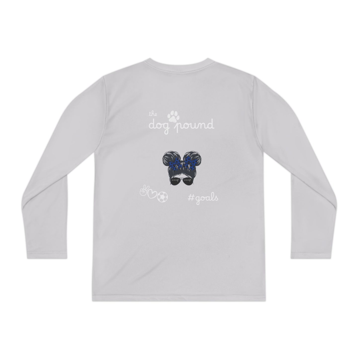 Youth Long Sleeve Dog-Themed Tee, Perfect for Young Animal Lovers, Cool Dog Playwear, Birthday Gift, Sports Events, Casual Outfits