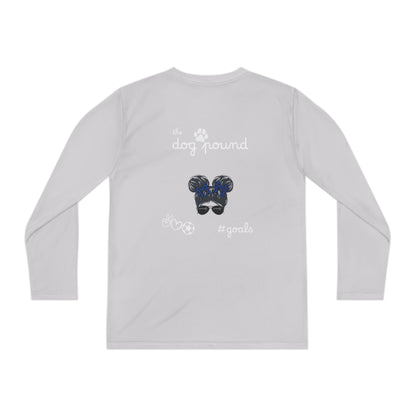 Youth Long Sleeve Dog-Themed Tee, Perfect for Young Animal Lovers, Cool Dog Playwear, Birthday Gift, Sports Events, Casual Outfits