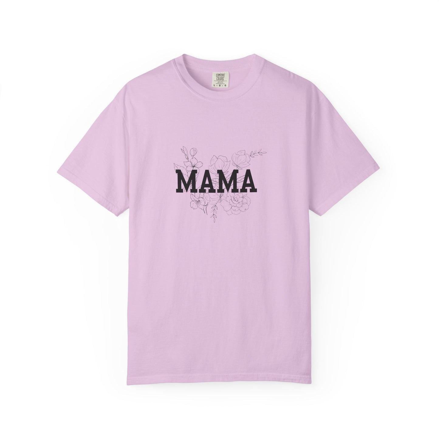 Mama Floral T‑Shirt — Distressed Script Mom Tee for Mother's Day