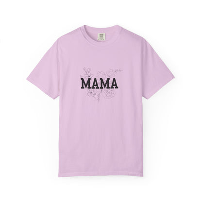 Mama Floral T‑Shirt — Distressed Script Mom Tee for Mother's Day