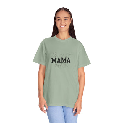 Mama Floral T‑Shirt — Distressed Script Mom Tee for Mother's Day