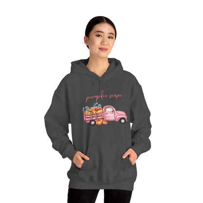 Pumpkin Season Hoodie with Vintage Truck Design | Fall Sweatshirt