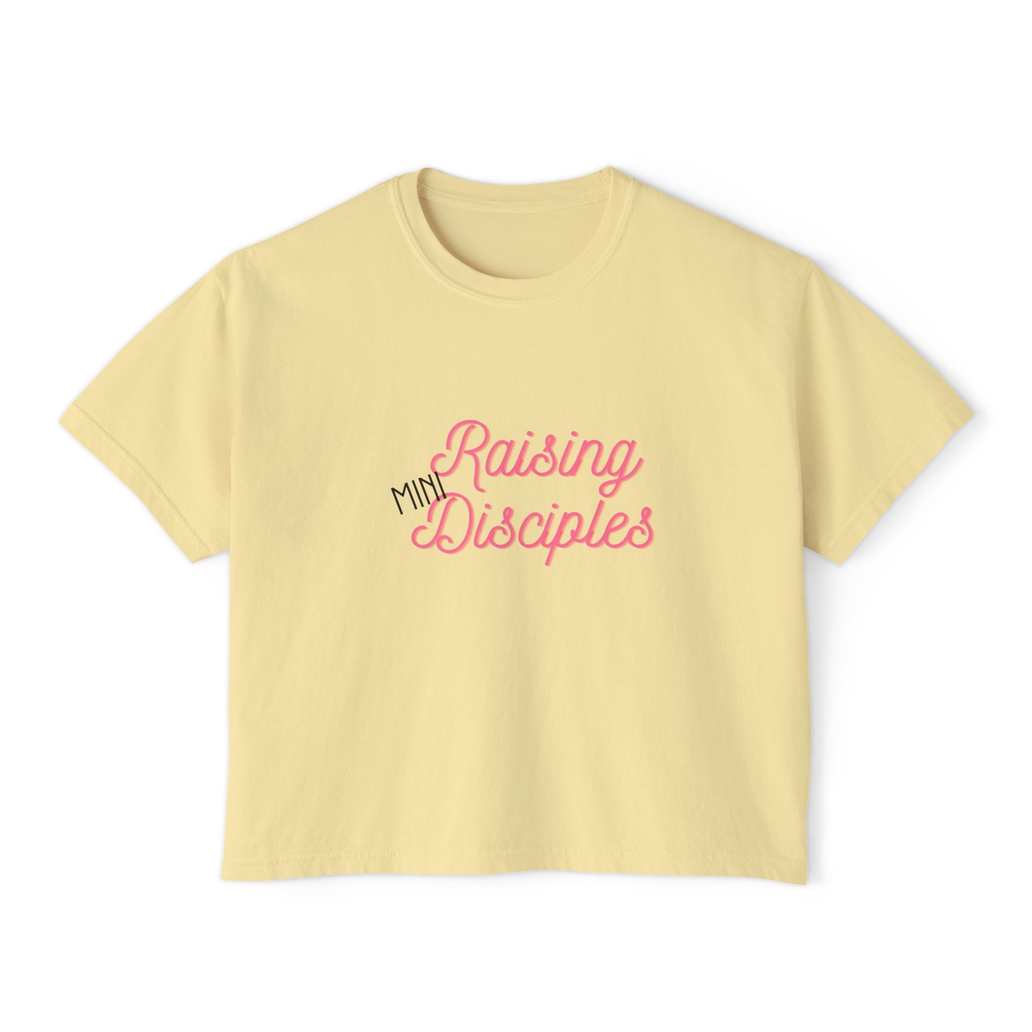 Raising Mini Disciples Women's Boxy Tee —Christian Mom Shirt