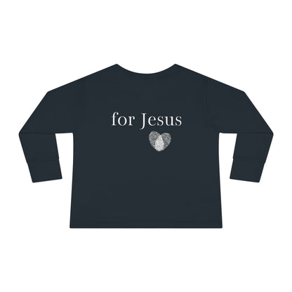 Tiny Warrior for Jesus Toddler Long Sleeve Tee