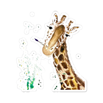 Watercolor Giraffe Kiss-Cut Stickers