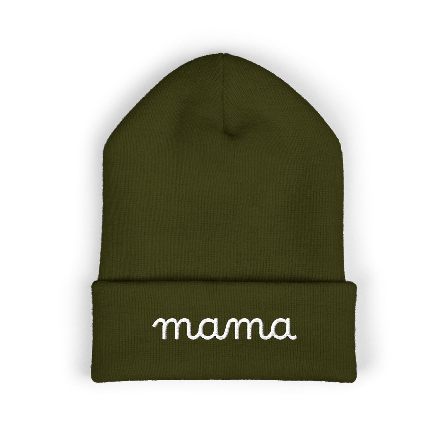 Mama Embroidered Cuffed Beanie