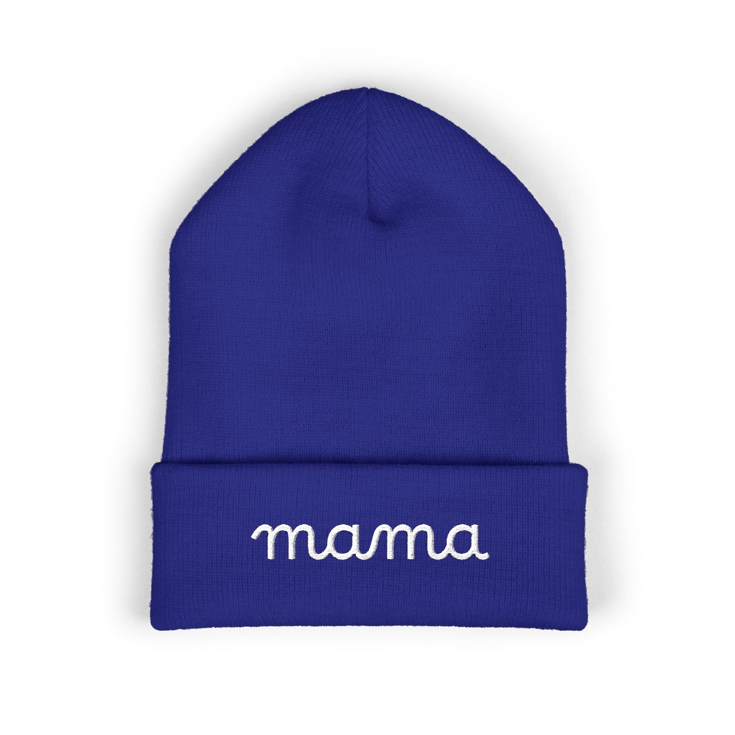 Mama Embroidered Cuffed Beanie