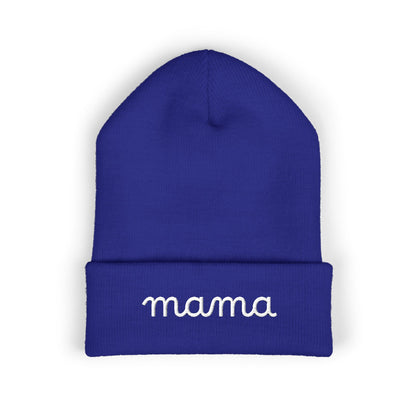 Mama Embroidered Cuffed Beanie