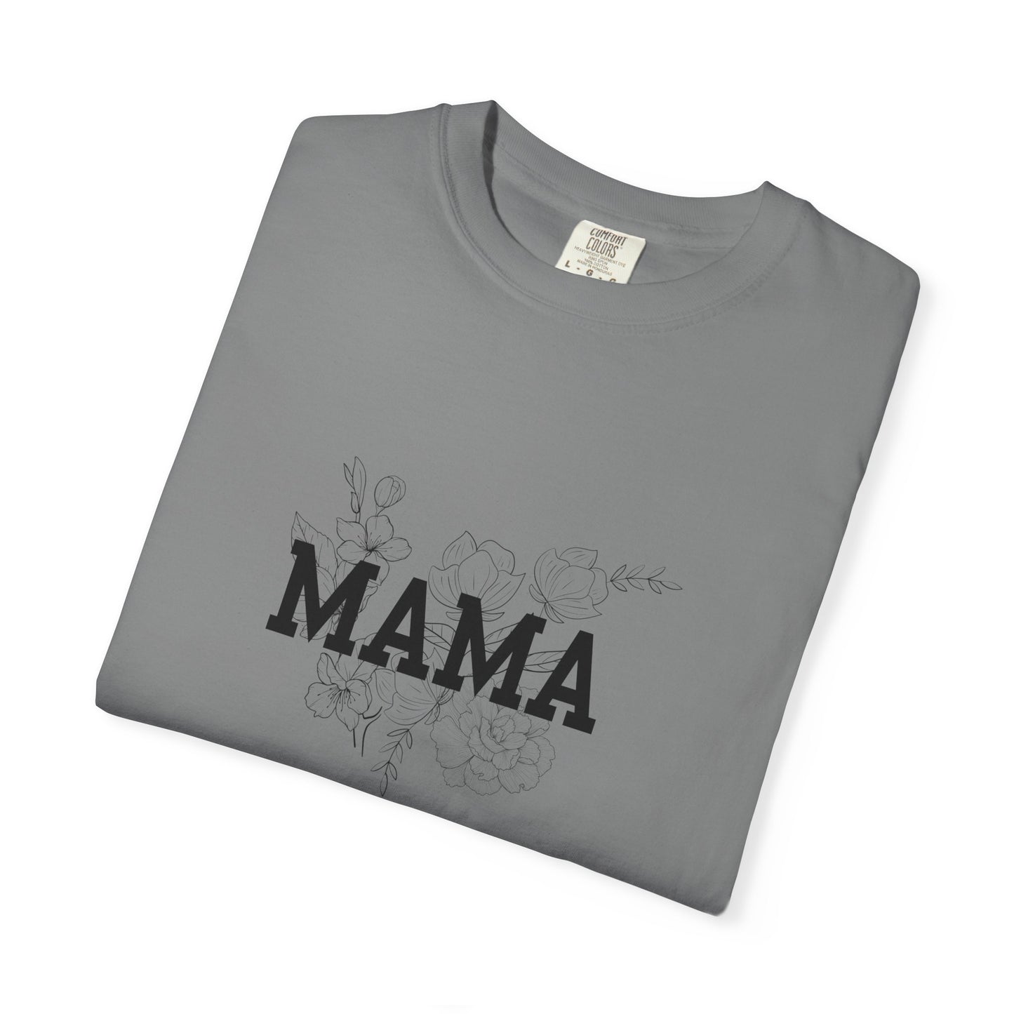 Mama Floral T‑Shirt — Distressed Script Mom Tee for Mother's Day