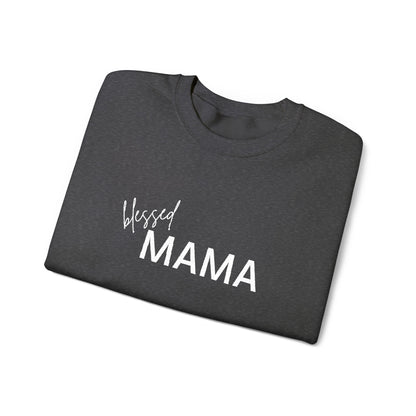 Embroidered Blessed Mama Crewneck Sweatshirt